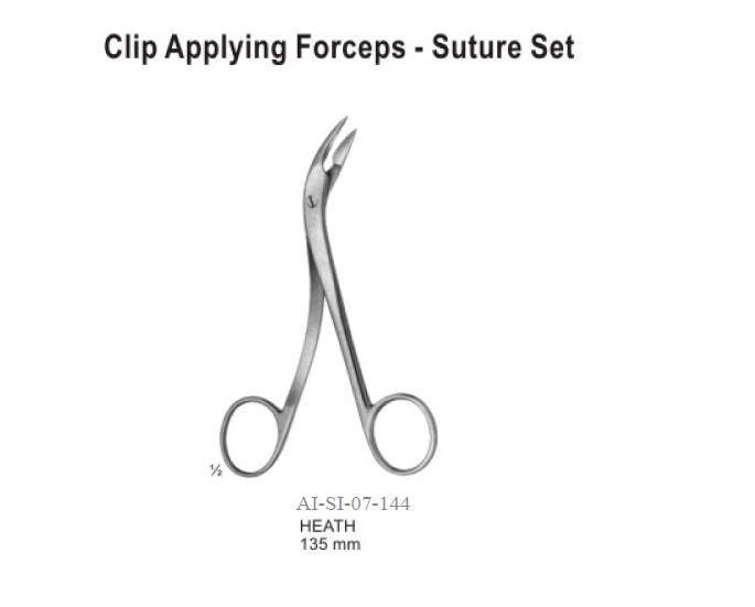 Heath clip applying forceps